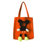 画像4: Canvas Celebrity Luxury Pet Dog Carrier Bag Mickey Tote Bag アニマル 動物顔出し ぬいぐるみ 変身 コットン キャンパス トートバッグ キャリーバッグ ミッキーみたいなドッグ ペットキャリー 犬用　猫用　小型犬 (4)