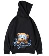 画像2: sleep bear print hoody　ユニセックス男女兼用スリープベア熊プリント フーディパーカー  (2)