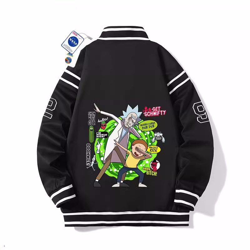 画像5: Unisex rick and morty stadium jumper baseball uniform baseball jacket Jacket blouson ユニセックス 男女兼用リックアンドモーティスタジャンスタジアムジャンバーベースボールブルゾン (5)