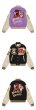 画像6: Fighting spirits x American football  embroidery sleeve leather stadium jacket baseball uniform jacket blouson  ユニセックス 男女兼用 ファイティングスピリッツ×アメリカンフットボール刺繍スタジアムジャンパー スタジャン MA-1 ボンバー ジャケット ブルゾン (6)