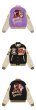 画像6: Fighting spirits x American football  embroidery sleeve leather stadium jacket baseball uniform jacket blouson  ユニセックス 男女兼用 ファイティングスピリッツ×アメリカンフットボール刺繍スタジアムジャンパー スタジャン MA-1 ボンバー ジャケット ブルゾン (6)