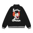 画像1: Joint clown embroidery stadium jacket baseball uniform jacket blouson  ユニセックス 男女兼用ピエロ刺繍スタジアムジャンパー スタジャン MA-1 ボンバー ジャケット ブルゾン (1)