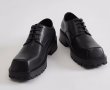 画像5: Lace-up platform square head derby shoes LEATHER SLIP-ONS loafers   男女兼用メンズスクエアヘッドレザーレースアップ厚底プラットフォーム ローファースリッポン シューズ (5)