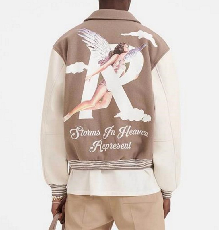 画像5: Represent R & Angel stadium jacket baseball uniform jacket blouson  ユニセックス 男女兼用 R&エンジェル天使スタジアムジャンパー スタジャン MA-1 ボンバー ジャケット ブルゾン (5)