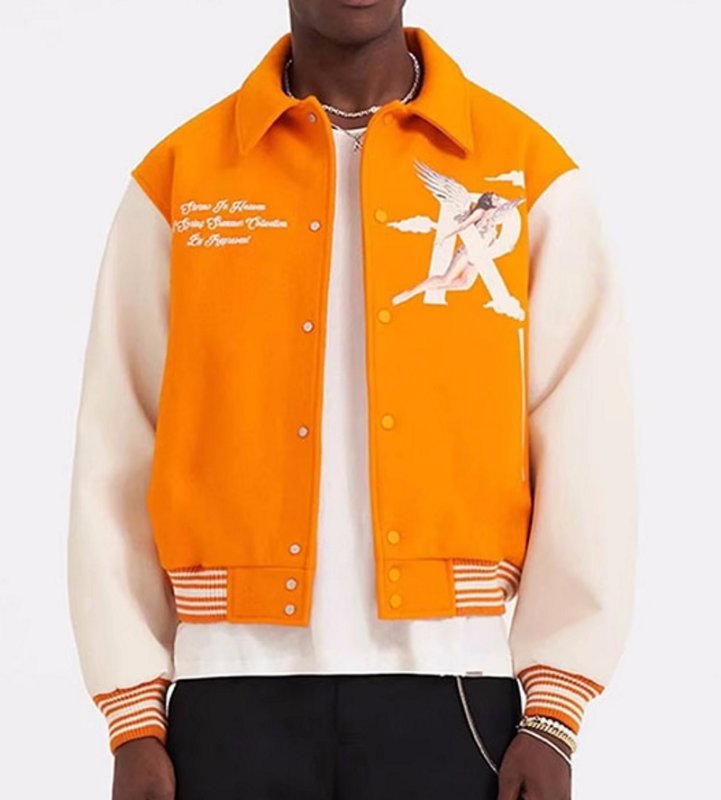 画像8: Represent R & Angel stadium jacket baseball uniform jacket blouson  ユニセックス 男女兼用 R&エンジェル天使スタジアムジャンパー スタジャン MA-1 ボンバー ジャケット ブルゾン (8)