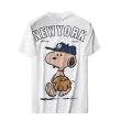 画像4: 23 Baseball Snoopy x MLB NY Print Tshirts  ユニセックス 男女兼用ベイスボールスヌーピー×NYニューヨークヤンキース プリント Tシャツ (4)