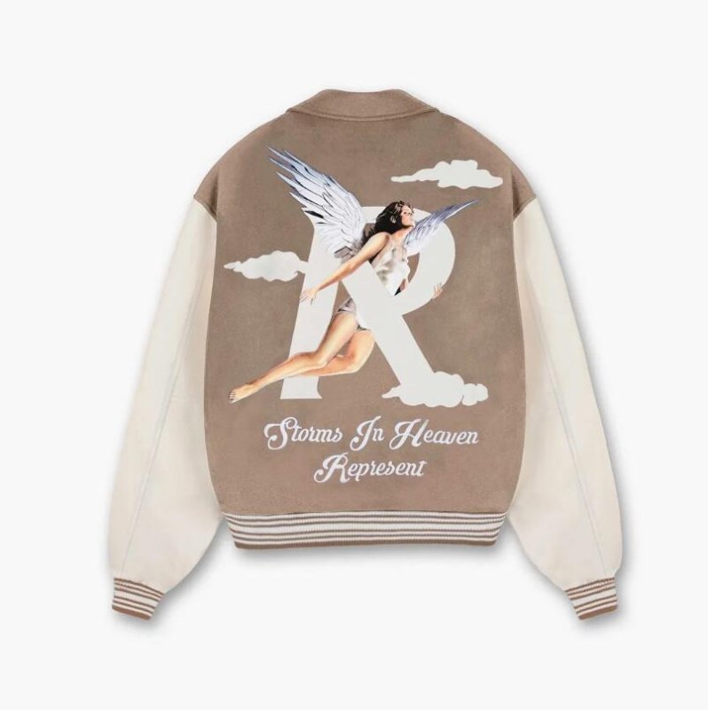 画像10: Represent R & Angel stadium jacket baseball uniform jacket blouson  ユニセックス 男女兼用 R&エンジェル天使スタジアムジャンパー スタジャン MA-1 ボンバー ジャケット ブルゾン (10)