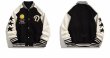 画像5: Smile & star embroidery stadium jacket baseball uniform jacket blouson  ユニセックス 男女兼用 スマイル＆スター刺繍スタジアムジャンパー スタジャン MA-1 ボンバー ジャケット ブルゾン (5)