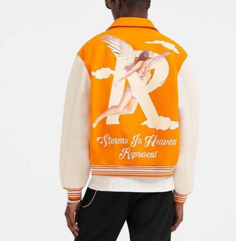 画像6: Represent R & Angel stadium jacket baseball uniform jacket blouson  ユニセックス 男女兼用 R&エンジェル天使スタジアムジャンパー スタジャン MA-1 ボンバー ジャケット ブルゾン (6)