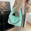 画像15: FUR CHAIN HANDLE SQUARE TOTE underarm bag 　ファーモコモコチェーンハンドルスクエアアンダーアーム トート ショルダーバッグ (15)