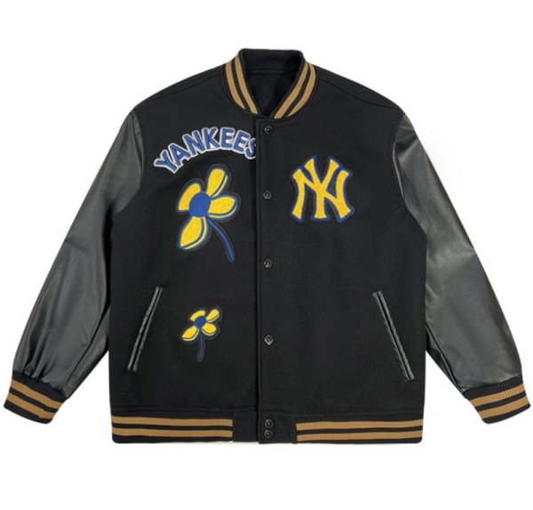 画像1: 即納 MLB NY Yankees & Red Sox stadium jacket baseball uniform jacket blouson  ユニセックス 男女兼用MLB NYヤンキース&レッドソックススタジアムジャンパー スタジャン MA-1 ボンバー ジャケット ブルゾン (1)