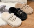 画像5:  women's Thick-soled fur slippers Sandals  Wedge Sandals　ファーモコモコ厚底ウエッジサンダル (5)