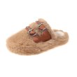 画像2:  women's Thick-soled fur slippers Sandals  Wedge Sandals　ファーモコモコ厚底ウエッジサンダル (2)