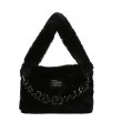 画像4: FUR CHAIN HANDLE SQUARE TOTE underarm bag 　ファーモコモコチェーンハンドルスクエアアンダーアーム トート ショルダーバッグ (4)