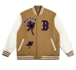 画像2: MLB NY Yankees & Red Sox stadium jacket baseball uniform jacket blouson  ユニセックス 男女兼用MLB NYヤンキース&レッドソックススタジアムジャンパー スタジャン MA-1 ボンバー ジャケット ブルゾン (2)