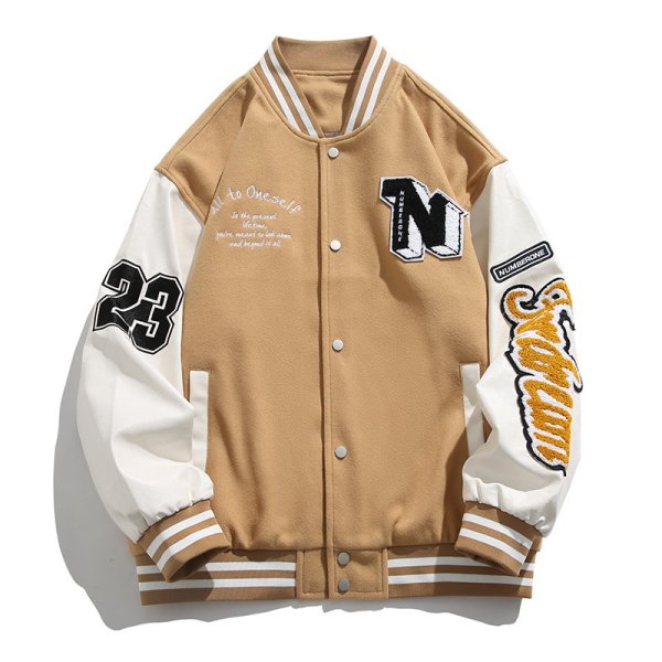 画像1: NASA WHHD stadium jacket baseball uniform jacket blouson  ユニセックス 男女兼用NASAナサNロゴ刺繍スタジアムジャンパー スタジャン MA-1 ボンバー ジャケット ブルゾン (1)