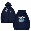 画像1: NASA×cookie monster print zip up hoody　ユニセックス男女兼用 NASA×クッキーモンスタージップアップフーディパーカー  (1)