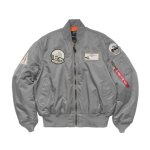 画像4: Felix the cat A-type MA-1 Jacket ユニセックス 男女兼用  MA-1 ジャケット ブルゾン ジャンパー 7色 (4)