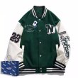 画像6: NASA WHHD stadium jacket baseball uniform jacket blouson  ユニセックス 男女兼用NASAナサNロゴ刺繍スタジアムジャンパー スタジャン MA-1 ボンバー ジャケット ブルゾン (6)