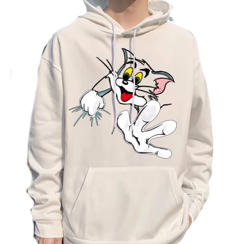 画像7: stop tom print hoodie　ユニセックス男女兼用トム＆ジェリー ストップトムプリント フーディパーカー  (7)