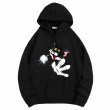 画像1: stop tom print hoodie　ユニセックス男女兼用トム＆ジェリー ストップトムプリント フーディパーカー  (1)