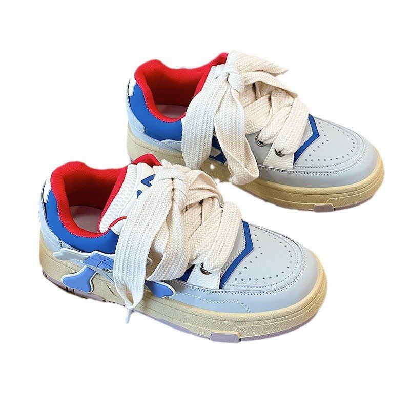 画像5: Diamond Fan Chengcheng sneakers shoes　 男女兼用 ユニセックスアルファベット&ダイアモンドエンブレムレザーレースアップスニーカー (5)