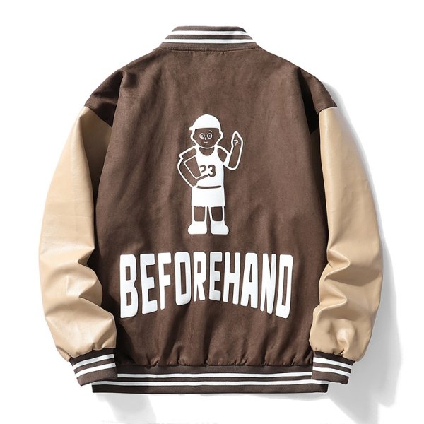 画像1: beforehand &boy stadium jacket baseball uniform jacket blouson  ユニセックス 男女兼用beforehand &boy 少年プリントスタジアムジャンパー スタジャン MA-1 ボンバー ジャケット ブルゾン (1)