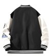 画像4: NASA×Space Shuttle Emblem stadium jacket baseball uniform jacket blouson  ユニセックス 男女兼用NASAナサ×スペースシャトルエンブレムスタジアムジャンパー スタジャン MA-1 ボンバー ジャケット ブルゾン (4)