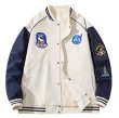 画像2: NASA×Space Shuttle Emblem stadium jacket baseball uniform jacket blouson  ユニセックス 男女兼用NASAナサ×スペースシャトルエンブレムスタジアムジャンパー スタジャン MA-1 ボンバー ジャケット ブルゾン (2)