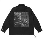 画像1: Paisley Bandana Pattern Black Denim G Jean jacket blouson  ユニセックス 男女兼用 ペイズリーバンダナ柄ブラックデニムGジャンジャケット ブルゾン (1)