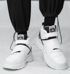 画像5: LEATHER VELCRO HIGH TOP SNEAKERS boots shoes　 男女兼用 ユニセックスレザーベルクロハイカットスニーカー ブーツ (5)