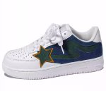 画像4: shooting star low top sneakers shoes　 男女兼用 ユニセックスシューティングスター星レザーレースアップスニーカー (4)