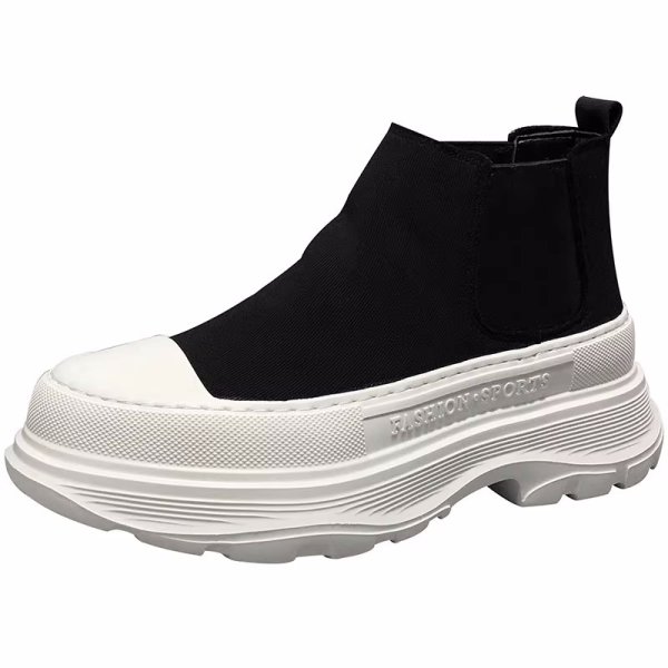 画像1: Platform muffin boot shoes shoes　 男女兼用 ユニセックスハイカットプラットフォームマフィン ブーツ スニーカー (1)