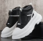 画像4: LEATHER VELCRO HIGH TOP SNEAKERS boots shoes　 男女兼用 ユニセックスレザーベルクロハイカットスニーカー ブーツ (4)