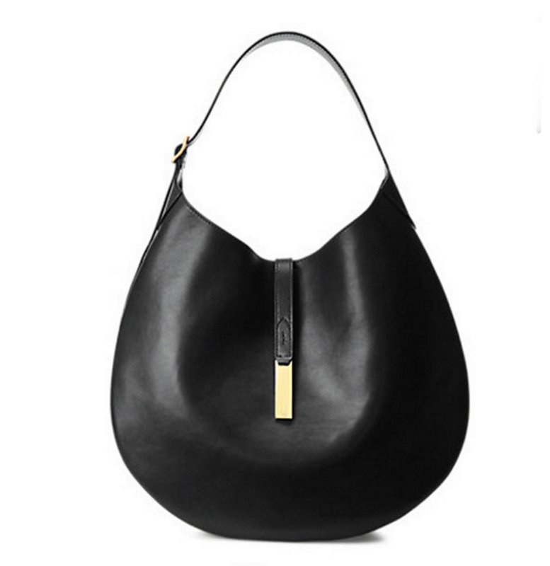 画像9: large-capacity commuter leather tote shoulder bag Handbag  ラージサイズクラッシックレザートートショルダーバッグ (9)