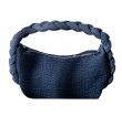 画像1: braided handle denim Tote Shoulder Handbag 　編み込みハンドルデニムアンダーアームトートショルダーバッグ (1)