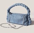 画像8: braided handle denim Tote Shoulder Handbag 　編み込みハンドルデニムアンダーアームトートショルダーバッグ (8)