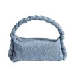 画像2: braided handle denim Tote Shoulder Handbag 　編み込みハンドルデニムアンダーアームトートショルダーバッグ (2)