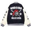 画像1: pirate x baseball embroidery stadium jacket baseball uniform jacket blouson  ユニセックス 男女兼用パイレーツ海賊×ベースボール刺繍スタジアムジャンパー スタジャン MA-1 ボンバー ジャケット ブルゾン (1)