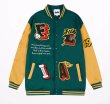 画像2: baseball embroidery stadium jacket baseball uniform jacket blouson  ユニセックス 男女兼用ベースボール刺繍スタジアムジャンパー スタジャン MA-1 ボンバー ジャケット ブルゾン (2)