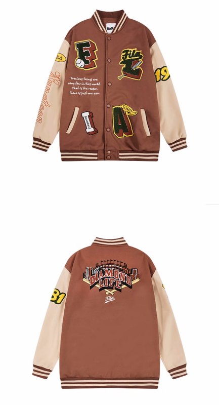 画像7: baseball embroidery stadium jacket baseball uniform jacket blouson  ユニセックス 男女兼用ベースボール刺繍スタジアムジャンパー スタジャン MA-1 ボンバー ジャケット ブルゾン (7)