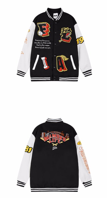 画像5: baseball embroidery stadium jacket baseball uniform jacket blouson  ユニセックス 男女兼用ベースボール刺繍スタジアムジャンパー スタジャン MA-1 ボンバー ジャケット ブルゾン (5)