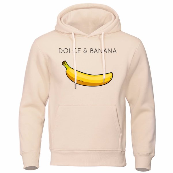 画像1: Dolce & Banana Cute PrintedHoodie　ユニセックス男女兼用Dolce & Bananaバナナプリント フーディパーカー  (1)