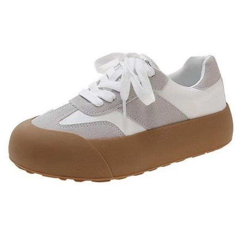 画像1: women's thick-soled forest lace-up SNEAKERS　厚底プラットフォームレースアップスニーカー (1)