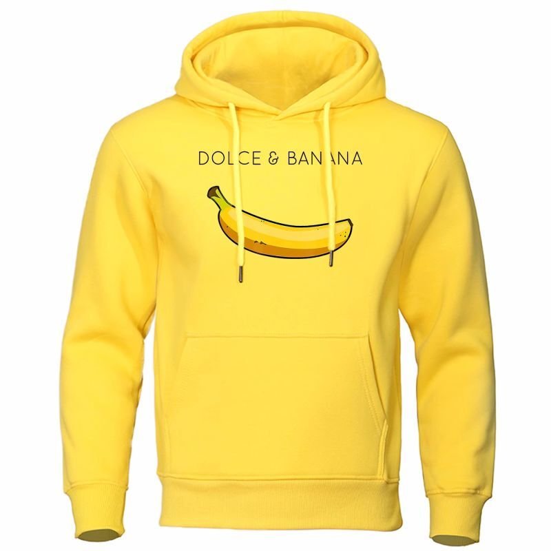 画像9: Dolce & Banana Cute PrintedHoodie ユニセックス男女兼用Dolce & Bananaバナナプリント フーディパーカー  (9)
