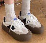 画像4: women's thick-soled forest lace-up SNEAKERS　厚底プラットフォームレースアップスニーカー (4)