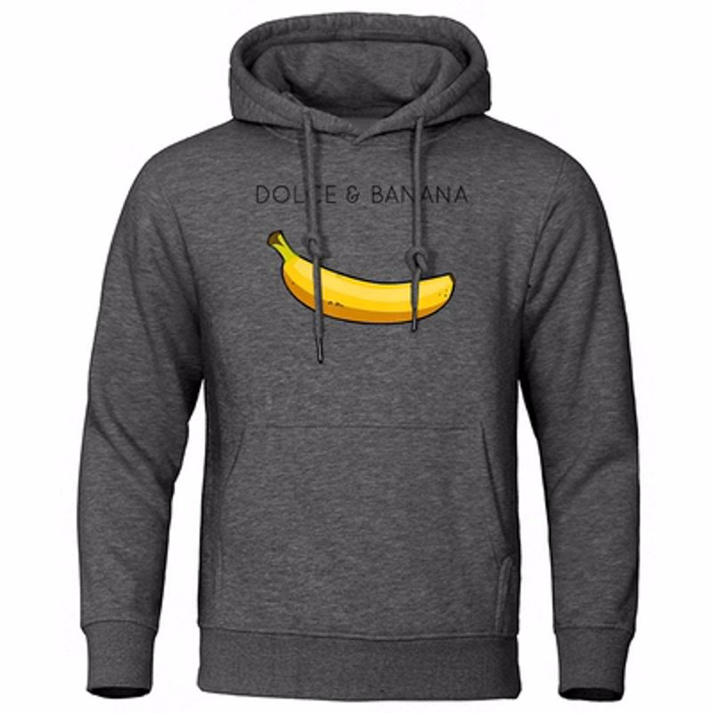 画像5: Dolce & Banana Cute PrintedHoodie ユニセックス男女兼用Dolce & Bananaバナナプリント フーディパーカー  (5)