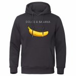 画像2: Dolce & Banana Cute PrintedHoodie　ユニセックス男女兼用Dolce & Bananaバナナプリント フーディパーカー  (2)