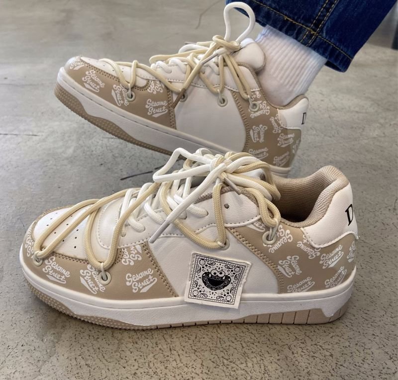 画像5: Sesame Street leather lace-up sneakers shoes 男女兼用 ユニセックスセサミストリー トレザーレースアップスニーカー (5)