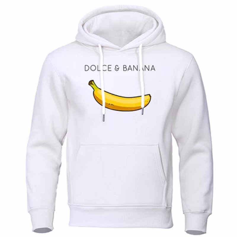 画像3: Dolce & Banana Cute PrintedHoodie ユニセックス男女兼用Dolce & Bananaバナナプリント フーディパーカー  (3)
